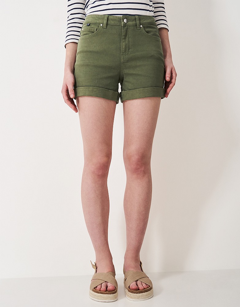 Khaki jean shorts best sale