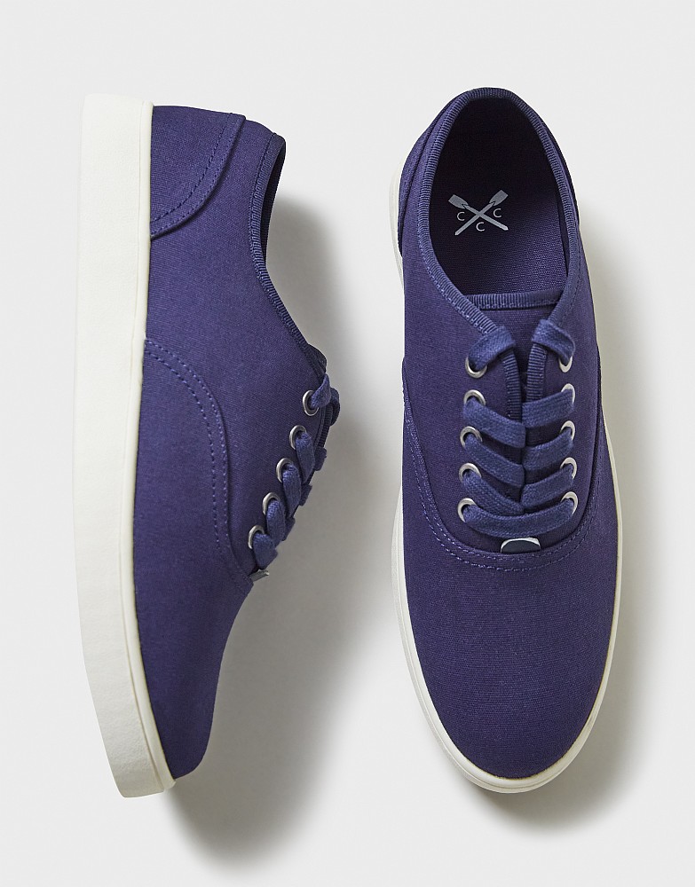 Laced Canvas Oxford Trainer