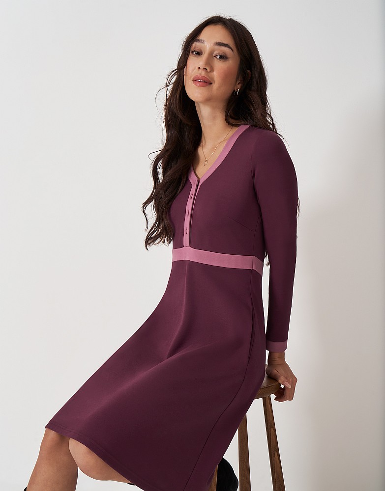 Maya Ponte Dress in Pink