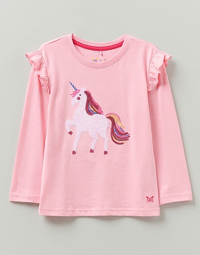 Girl's Long Sleeve Star Frill Sleeve Sweatshirt Tunic & Leggings Set ...