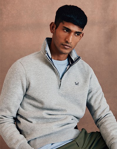 Men s Classic Half Zip Sweatshirt from Crew Clothing Company