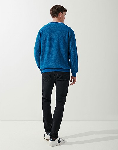 Men's Waffle Crew Knit Jumper from Crew Clothing Company