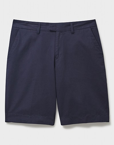 Men's Crisp Cotton Sleep Shorts – Blue & White Stripe – British Boxers