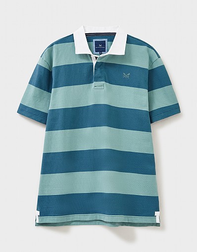 Men's ss striped rugby from Crew Clothing Company