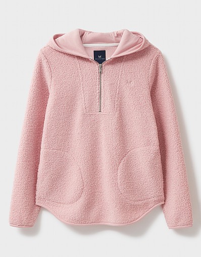 Pink sherpa quarter zip hoodie hotsell