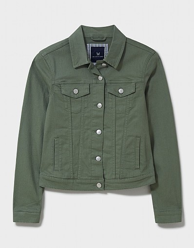 Dark green denim 2025 jacket womens