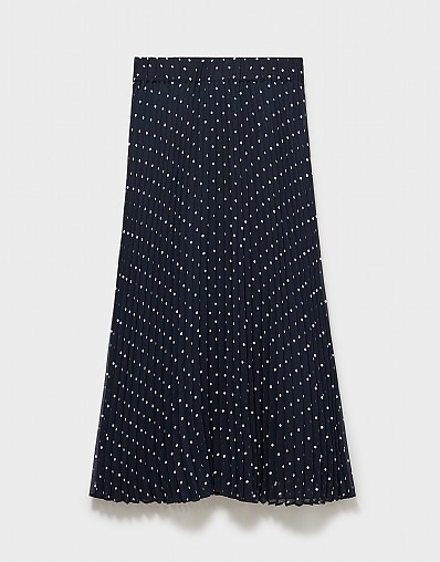 Polka dot shop skirt pleated