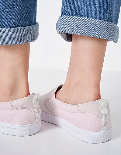 Canvas slip on trainers womens best sale