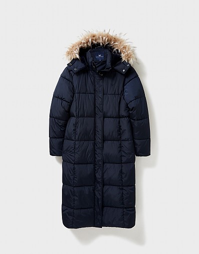 Buy Friends Like These Black Longline Hooded Quilted Padded Coat from the  Next UK online shop