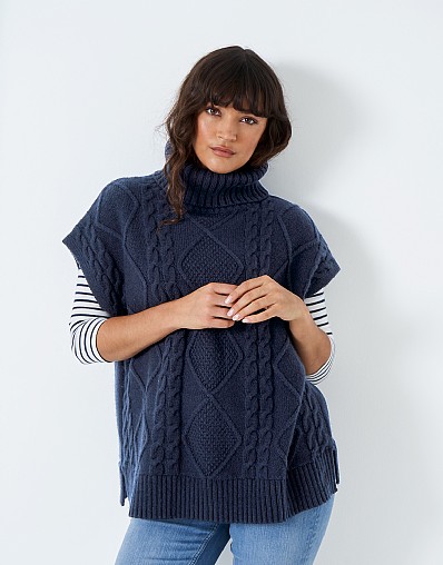 Women's Cable Knit Tabbard from Crew Clothing Company