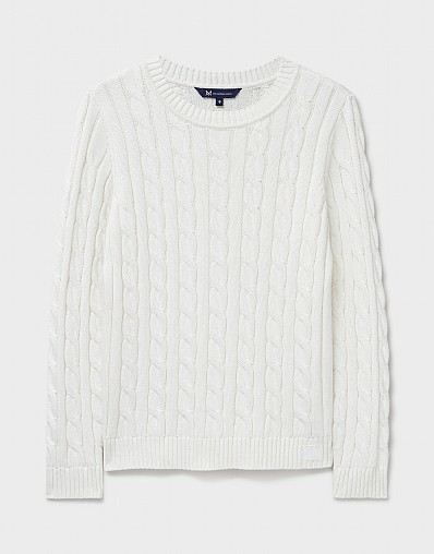 White crew jumper sale