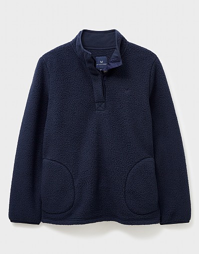 Women's Button Neck Fleece Sweatshirt from Crew Clothing Company